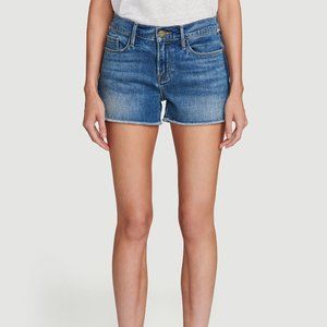 FRAME Denim Le Cut Off Released Cleo Tux Shorts